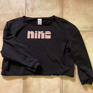 NIKE - dri fit cropped, swooped neck or off the shoulder